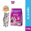 Thức ăn hạt khô Whiskas cho Mèo con 1.1kg (Cá thu/Cá biển/Cá ngừ&cá hồi)