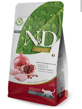 N&D Hạt Cho Mèo Trưởng Thành Gà & Lựu - Adult Cat Chicken & Pomegranate 1.5kg/ 5kg