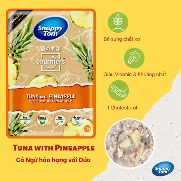 Pate Mèo Vị Trái Cây Snappy Tom - gói/70g
