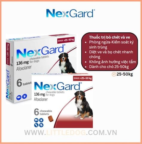 Nexgard Trị Ve & Bò Chét Cho Chó (25-50kg)