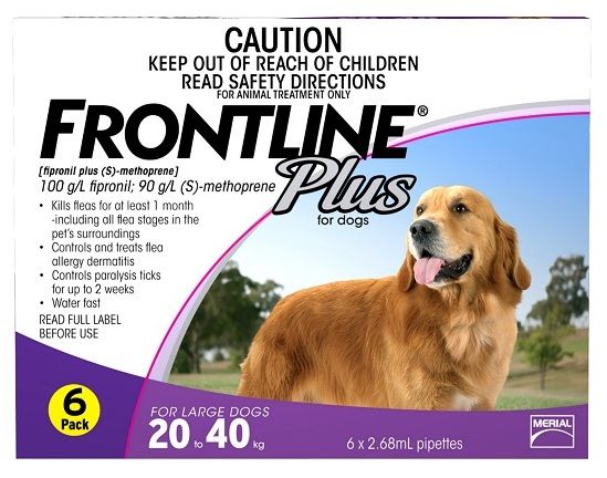 Frontline Plus Nhỏ Gáy Trị Bọ Chét & Ve Cho Chó 20 - 40kg
