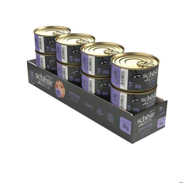 Pate Cho Mèo Schesir In Broth Lon 80g - 5 Vị Thơm Ngon Dạng Thịt Xé Với Nước Hầm