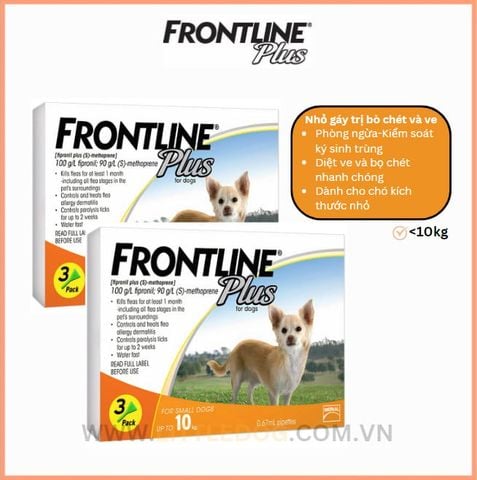 Frontline Plus Nhỏ Gáy Trị Bọ Chét & Ve Cho Chó Dưới 10kg
