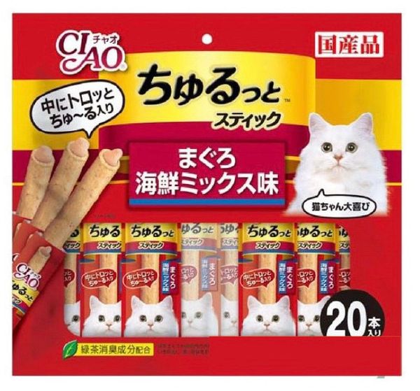 CIAO CHURUTO STICK MAGURO WITH SCALLOP CS-163 20pcs
