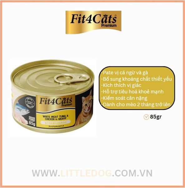 Fit4cat Pate Dạng Nước Sốt Thịt 85gr