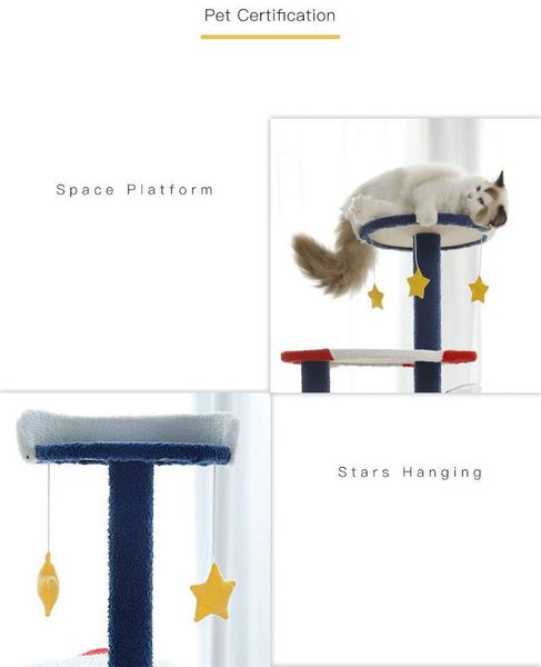 Trụ Cào Mèo YC Không Gian - YC Cat Tree Blue TK-4