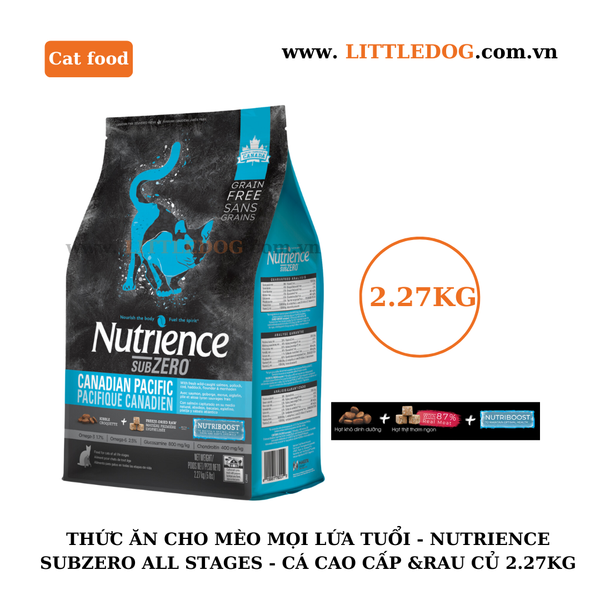 Thức Ăn Hạt Cho Mèo Ở Mọi Lứa Tuổi - Nutrience Subzero - Vị Cá Biển Cao Cấp Và Rau Củ Quả Tự Nhiên - 500g/2.27kg/4.5kg
