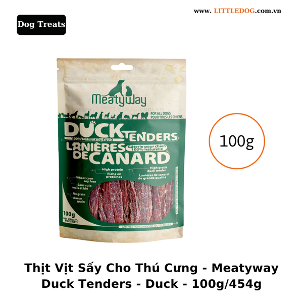 Thịt Vịt Sấy Cho Thú Cưng - Meatyway Duck Tender - 100g/454g