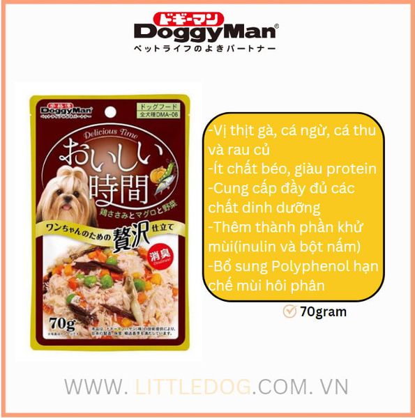 DOGGYMAN PATE CHO CHÓ VỊ GÀ, CÁ NGỪ CÁ THU VÀ RAU CỦ - CHICKEN, TUNA, MACKERELAND VEGETABLES
