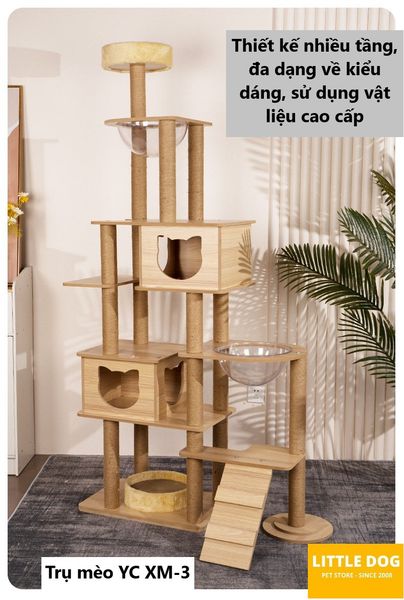 TRỤ MÈO CÀO YC XM-3 - YC CAT TREE XM-3 (400x1077x1978 mm)