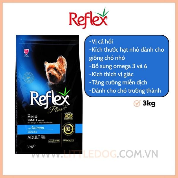 Reflex Giống Nhỏ vị Cá hồi - Mini & Small Breed Adult Salmon (3kg)