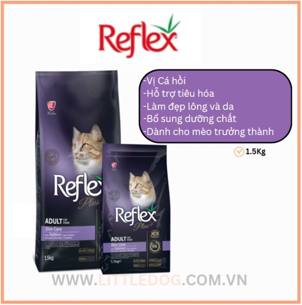 Reflex Plus Skin Care With Salmon - Thức ăn khô cho Mèo Chăm Sóc, Tái Tạo và Phục Hồi Lông Da