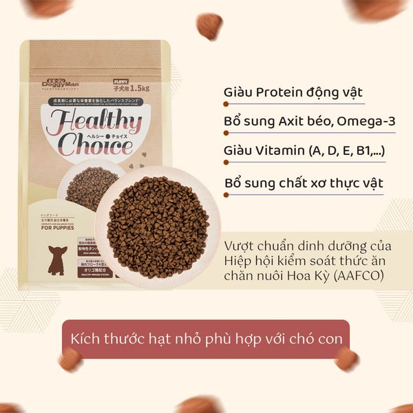 DoggyMan Healthy Choice – Thức Ăn Hạt Cho Chó Con - 400g/1.5kg