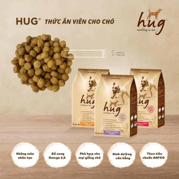 Thức Ăn Hạt Khô Hug Cá Hồi&Gạo 2kg