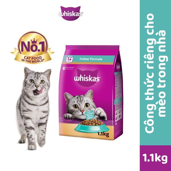 Thức ăn hạt khô Whiskas cho Mèo trưởng thành 1.2kg