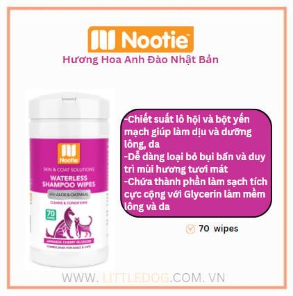 NOOTIE PET WIPES (JAPANESE CHERRY BLOSSOM) - Khăn giấy ướt (70)