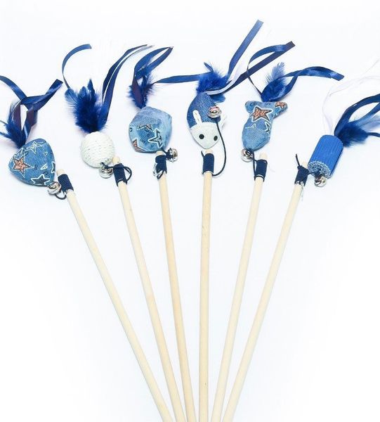 Cần câu mèo màu xanh - Yichon Cat Teaser Blue 40cm