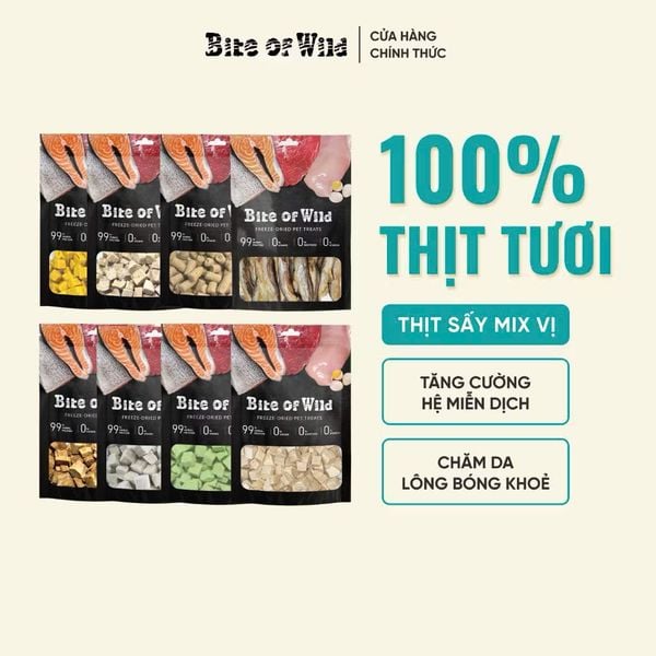 Thịt Sấy Khô Bite Of Wild Dành Cho Mèo Mọi Lứa Tuổi - 40g