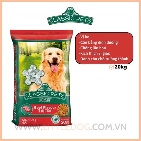 Classic Pet Cho Chó Trưởng Thành - Adult Beef 20kg