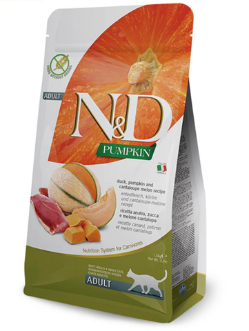N&D Hạt Cho Mèo Trưởng Thành Vịt, Bí Đỏ & Dưa Lưới - Adult Cat Pumkin Duck Cantaloupe Melon 1.5kg