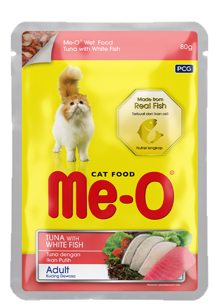 ME-O Cá Ngừ,Cá thịt trắng- TUNA WITH WHITE FISH 80g
