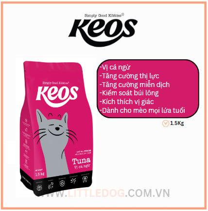 Keos - Thức Ăn Hạt Cho Mèo Mọi Lứa Tuổi