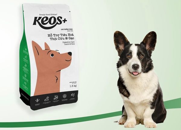 Keos-Thức ăn hỗ trợ đường tiêu hoá vị cừu và gạo (1.5kg/20kg)
