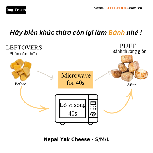 Thanh Gặm Phômai Nepal Yak - All Natural (S/M/L)