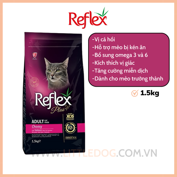 Reflex Plus Mèo Trưởng thành Cá Hồi cao cấp - Adult Cat Food Choosy Salmon (1,5kg)