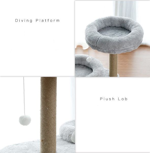 Trụ Cào Mèo YC Xám - YC Cat Tree Grey BT-1