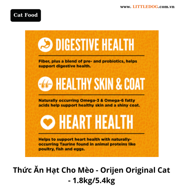 Thức Ăn Hạt Cho Mèo - Orijen Cat Original - 1.8kg/5.4kg