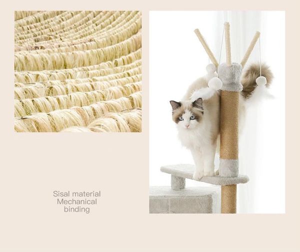 Trụ Cào Mèo YC Xám - YC Cat Tree Grey YM-2