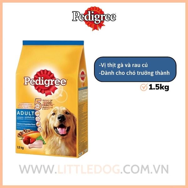 Pedigree Chó Lớn Gà&Rau Củ 1.5kg