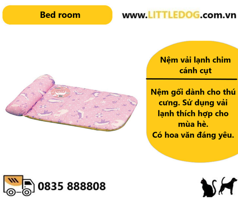 DOGGYMAN NỆM VẢI LẠNH HỌA TIẾT CHIM CÁNH CỤT - CUSHION FOR DOG, CAT