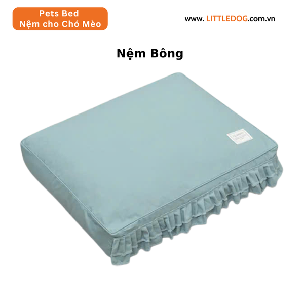 ĐỆM BÔNG THÚ CƯNG CÓ BÈO - RUFFLED PET COTTON BED ULIGOTA