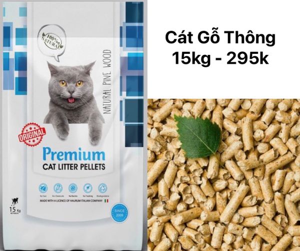 Premium - Cát Gỗ Thông Cho Mèo 15kg