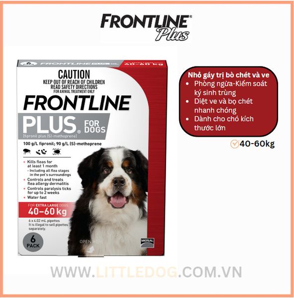 Frontline Plus Ve Rận Cho Chó 40-60kg | Anti-Flea & tick for Dogs 40-60kg