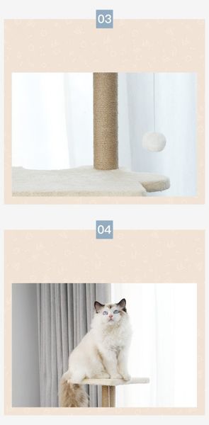 Trụ Cào Mèo YC Trắng - YC Cat Tree White PD