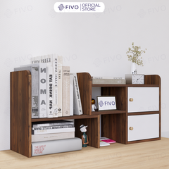 Kệ Sách Gỗ Để Bàn FB23 FIVO Điều Chỉnh Linh Hoạt, Lắp Ghép Tiện Lợi, Decor Đẹp Cho Góc Làm Việc Và Học Tập
