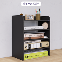 Kệ Sách Gỗ Để Bàn FB27 FIVO Tối Ưu Chiều Dọc, Tích Hợp Ngăn Kéo Kín, Đa Dạng Màu Sắc, Dễ Dàng Lắp Ráp