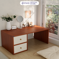 Bàn Trang Điểm Gỗ Ngồi Bệt Có Ngăn Kéo FV01 FIVO, Linh Hoạt Làm Bàn Học Bàn Trà, Không Lộ Vít Bề Mặt, Đa Dạng Bảy Màu