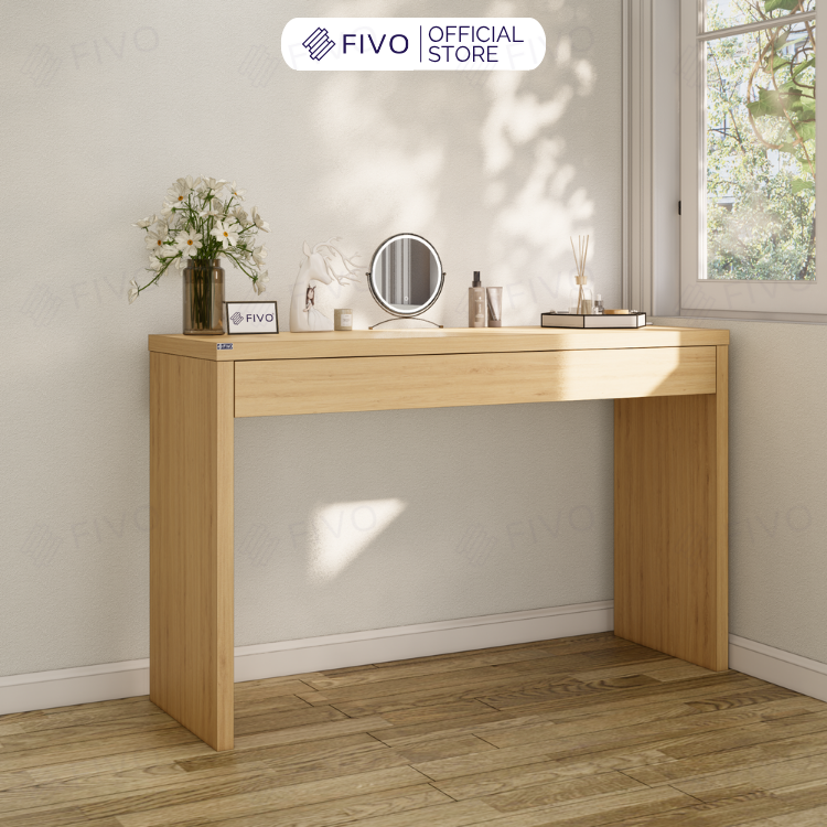 Bàn Trang Điểm Gỗ MDF Cao Cấp Có Ngăn Kéo FV41 FIVO, Kết Hợp Làm Bàn Nail Bàn Làm Việc, Gỗ Dày 34MM, Ray Trượt Mượt Mà