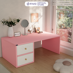 Bàn Trang Điểm Gỗ Ngồi Bệt Có Ngăn Kéo FV01 FIVO, Linh Hoạt Làm Bàn Học Bàn Trà, Không Lộ Vít Bề Mặt, Đa Dạng Bảy Màu