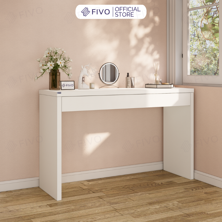 Bàn Trang Điểm Gỗ MDF Cao Cấp Có Ngăn Kéo FV41 FIVO, Kết Hợp Làm Bàn Nail Bàn Làm Việc, Gỗ Dày 34MM, Ray Trượt Mượt Mà