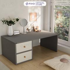 Bàn Trang Điểm Gỗ Ngồi Bệt Có Ngăn Kéo FV01 FIVO, Linh Hoạt Làm Bàn Học Bàn Trà, Không Lộ Vít Bề Mặt, Đa Dạng Bảy Màu