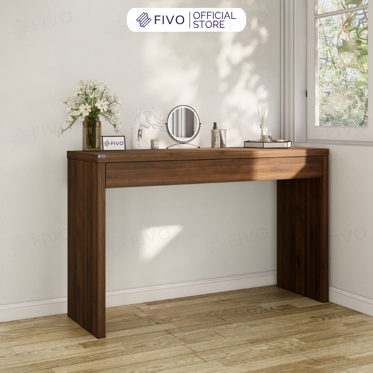 Bàn Trang Điểm Gỗ MDF Cao Cấp Có Ngăn Kéo FV41 FIVO, Kết Hợp Làm Bàn Nail Bàn Làm Việc, Gỗ Dày 34MM, Ray Trượt Mượt Mà