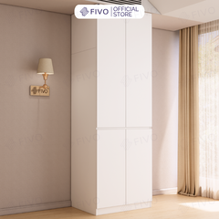 Tủ Đựng Quần Áo Gỗ Cao Cấp FC02 FIVO, Cánh Mở Sâu 60cm Kèm Ngăn Kéo, Freeship+Free lắp đặt, Trả Góp 0%