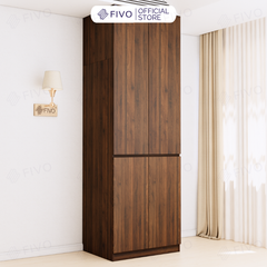 Tủ Đựng Quần Áo Gỗ Cao Cấp FC02 FIVO, Cánh Mở Sâu 60cm Kèm Ngăn Kéo, Freeship+Free lắp đặt, Trả Góp 0%
