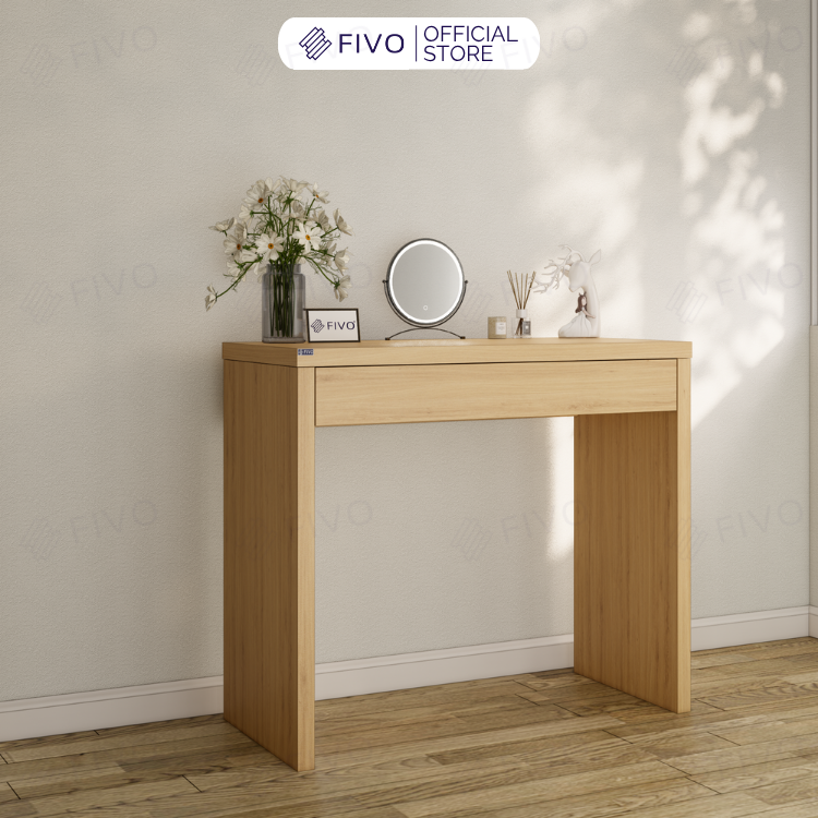 Bàn Trang Điểm Gỗ MDF Cao Cấp Có Ngăn Kéo FV41 FIVO, Kết Hợp Làm Bàn Nail Bàn Làm Việc, Gỗ Dày 34MM, Ray Trượt Mượt Mà
