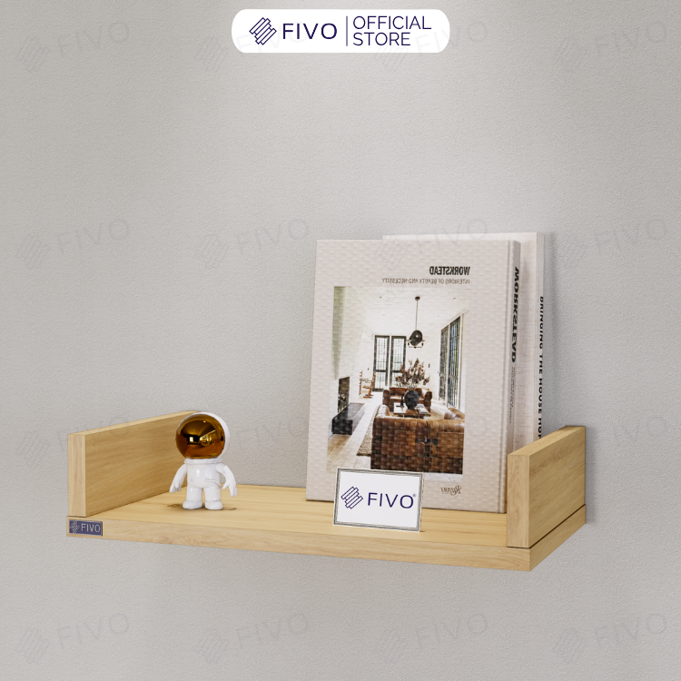 Kệ Sách Gỗ Chữ U FB43 FIVO Treo Tường & Để Bàn, Đa Dạng Màu Sắc